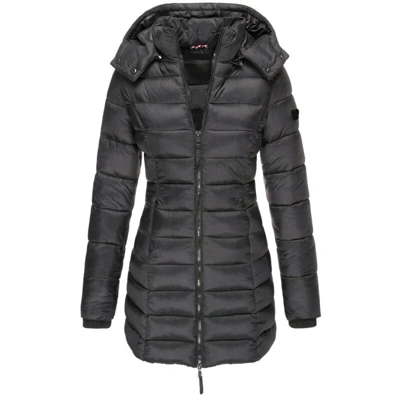 Hochwertige Damen Winter Pufferjacke, wasserabweisend, warm gefüttert, perfekte Oberbekleidung.