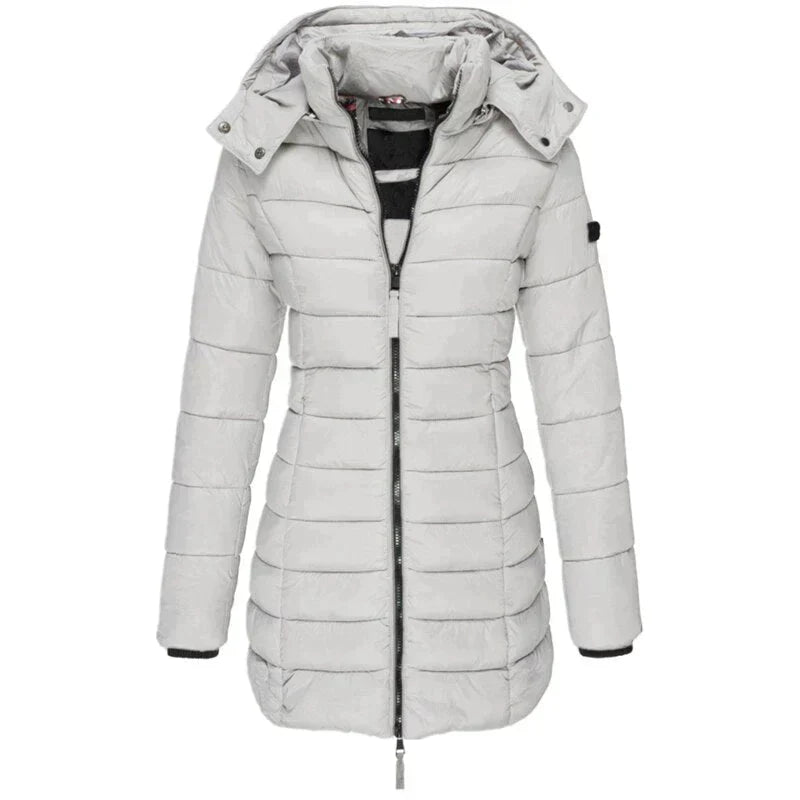 Damen Winter Pufferjacke, warm & stylisch, wasserabweisend, ideal für kalte Tage.