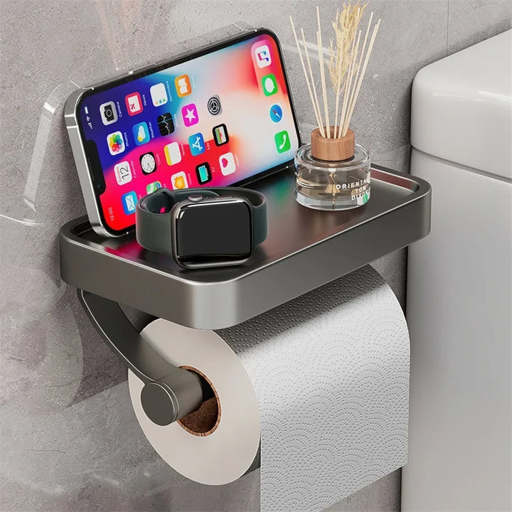 Edelstahl Toilettenpapierhalter zur Wandmontage. Funktional & praktisch für jedes moderne Badezimmer.