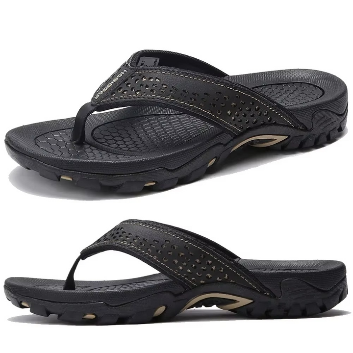 Sportlich-elegante Herren Sandalen, mit Fußgewölbestütze und orthopädischem Design.