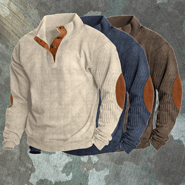Warmer & robuster Herren Outdoor Pullover. Stilvoll & komfortabel für Herbst, Winter, Wandern & Camping.