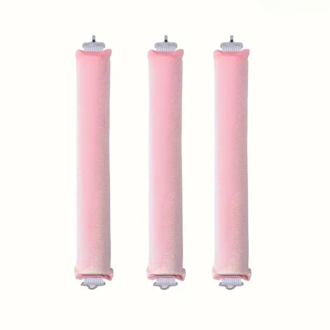 Seidiges hitzefreies Haarwickler Set für Damen. Luxuriöse weiche Locken und Haarpflege, kein Styling.
