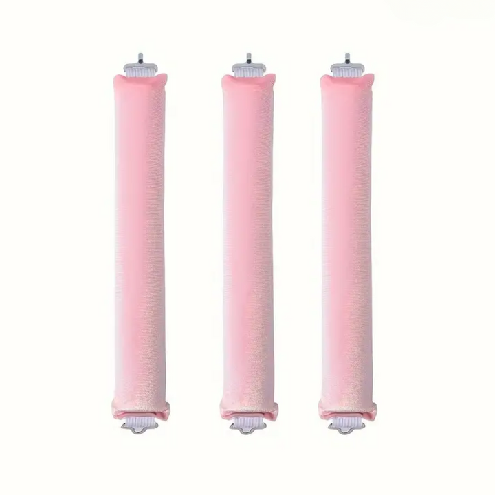 Seidiges hitzefreies Haarwickler Set für Damen. Luxuriöse weiche Locken und Haarpflege, kein Styling.