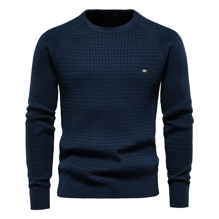 Weicher Herren Crewneck Pullover, Langarm. Dein komfortabler Begleiter durch Herbst und Winter.