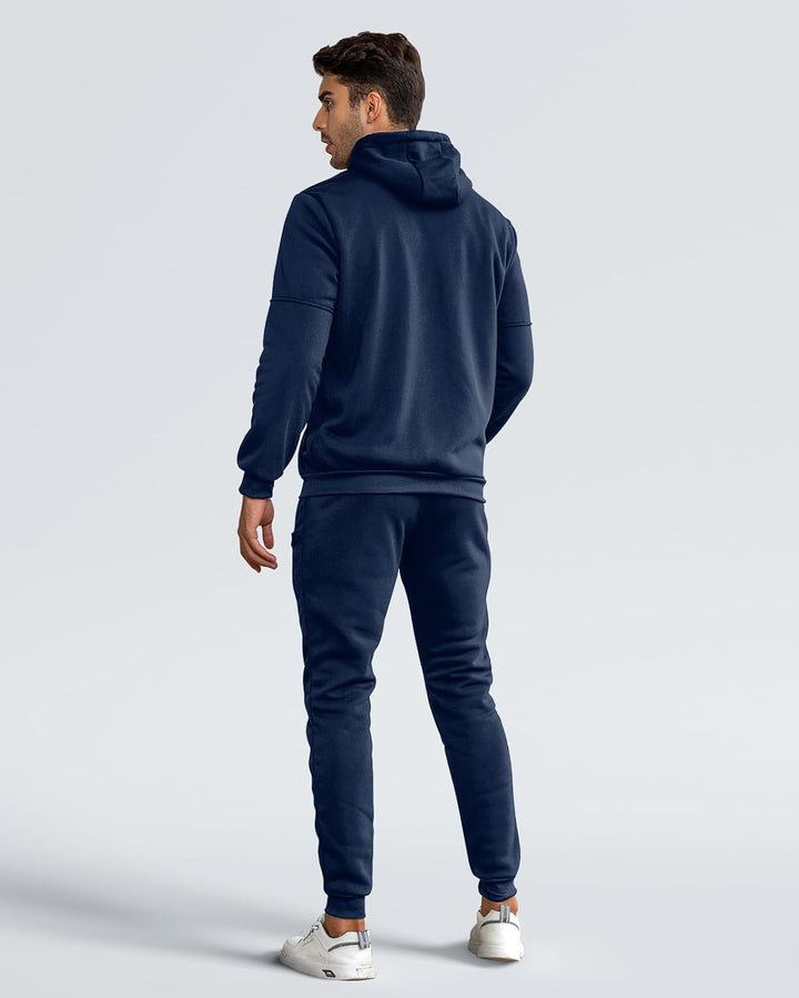 Dunkelgrauer Jogginganzug für Herren, komfortabel und modern.