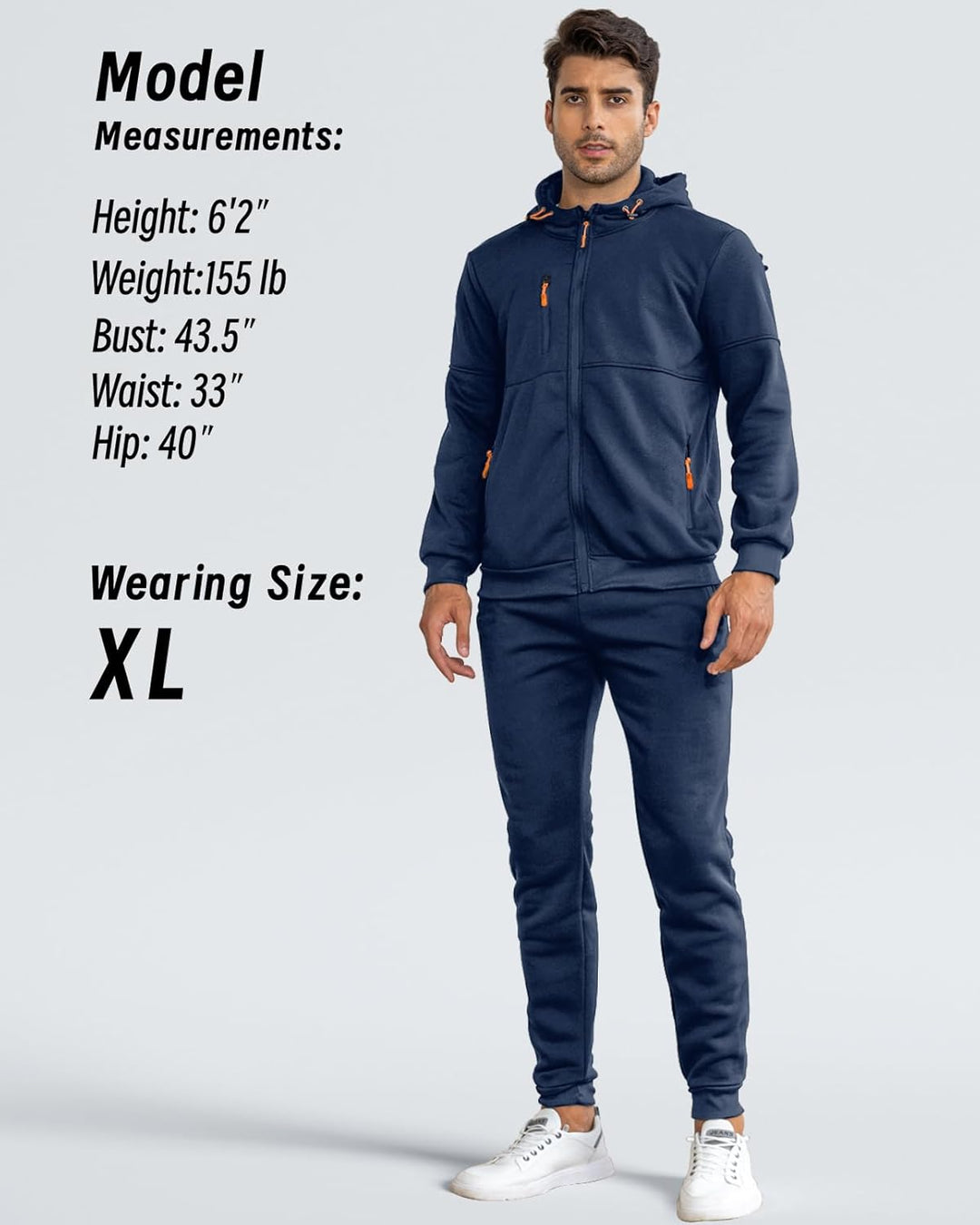 Schwarzer Herren-Sportanzug, stilvoll für Fitness und Alltag.
