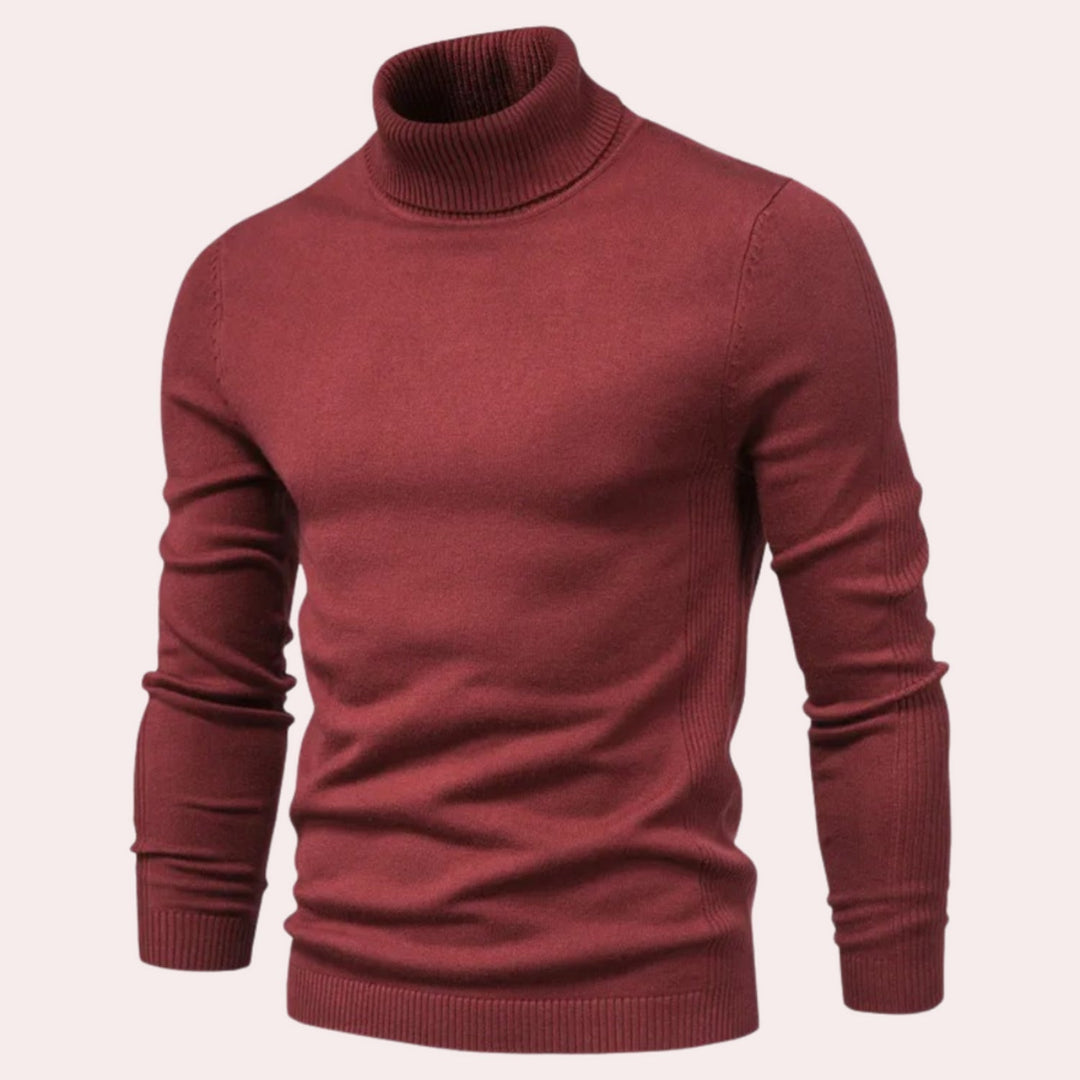 Hochwertiger Herren Rollkragenpullover, warm und weich. Zeitloses Oberteil für stilbewusste Männer im Winter.