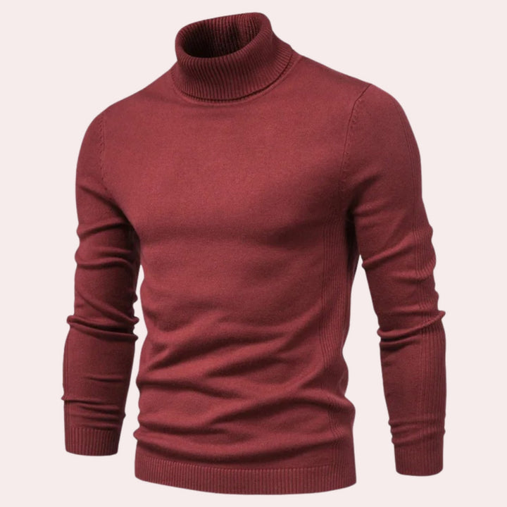 Hochwertiger Herren Rollkragenpullover, warm und weich. Zeitloses Oberteil für stilbewusste Männer im Winter.