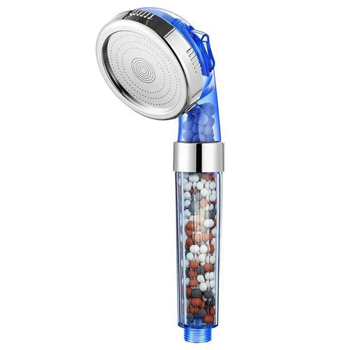 Duschkopf mit Mineralfilter zum Kalkschutz, Hochdruck & Wassersparfunktion für ein hygienisches Duschen.