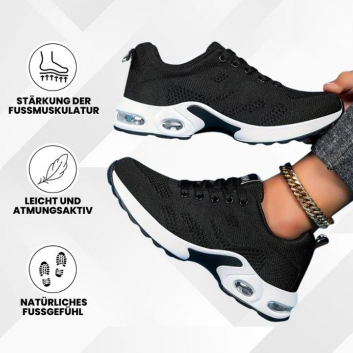 Robuste Damenschuhe, orthopädisch, bieten Stabilität und Komfort für aktive Tage.