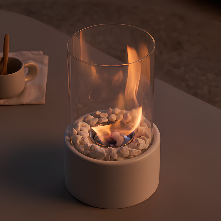 Elegante Flammenlampe & Tischlampe, Stimmungslicht für gemütliche Inneneinrichtung.