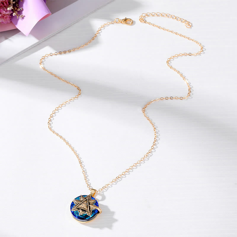 Feine Damen Halskette mit glitzerndem Böser Blick Anhänger, ein stilvoller Glücksbringer und Damenschmuck.