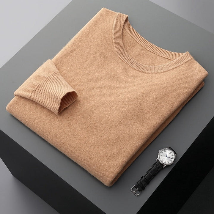 Lässiger Herren Rundhals-Winterpullover, warm, bequem und weich, perfekt für kalte Tage und Casual.