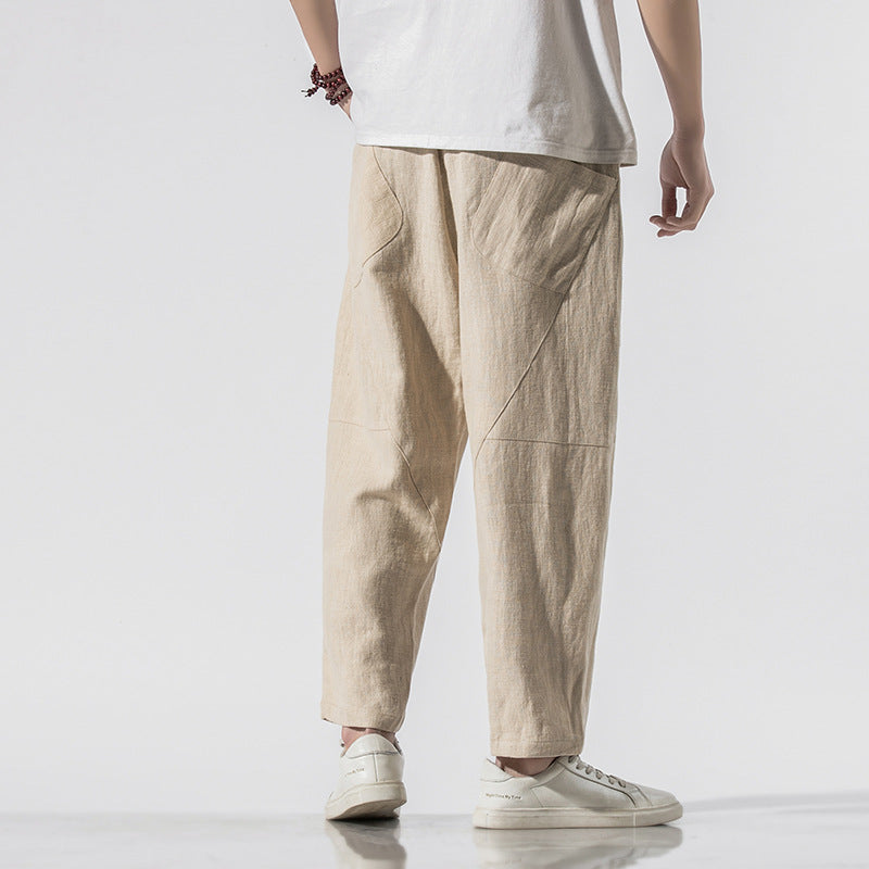 Stilvolle knöchellange Weitbeinhose für Herren, entspannt und bequem, geeignet für alle Jahreszeiten.