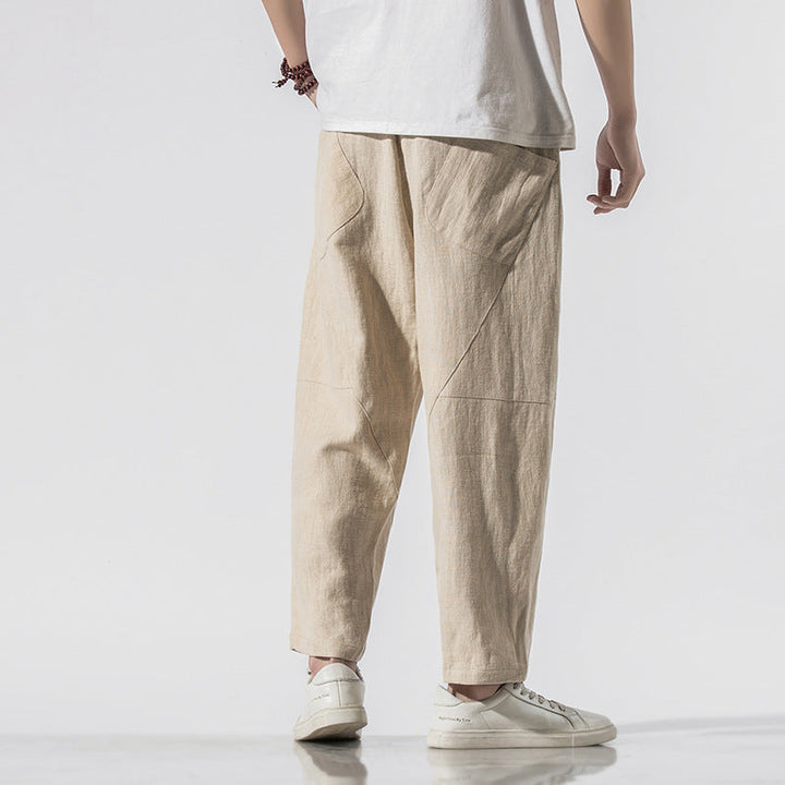 Stilvolle knöchellange Weitbeinhose für Herren, entspannt und bequem, geeignet für alle Jahreszeiten.