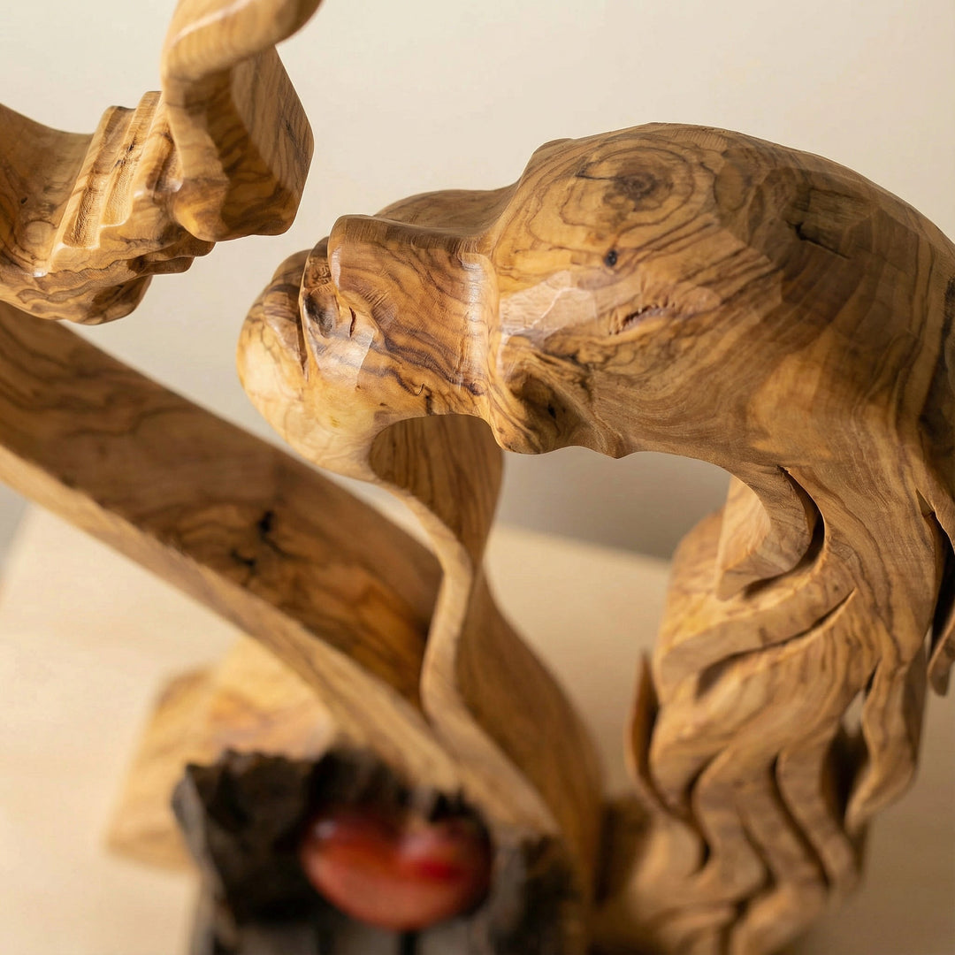 Elegante abstrakte Paar Skulptur, stilvolle Wohnzimmer Deko. Modern & harmonisch für Ihre Einrichtung.