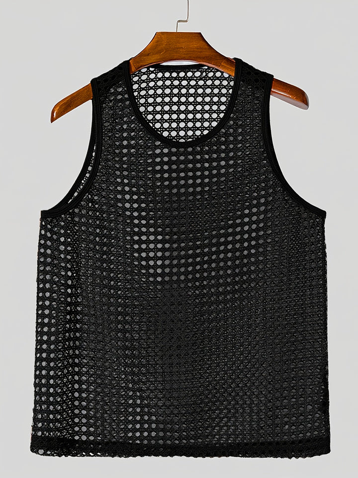 Modisches Herren Netz-Tanktop für den Sommer, lässig, atmungsaktiv und stylisch.