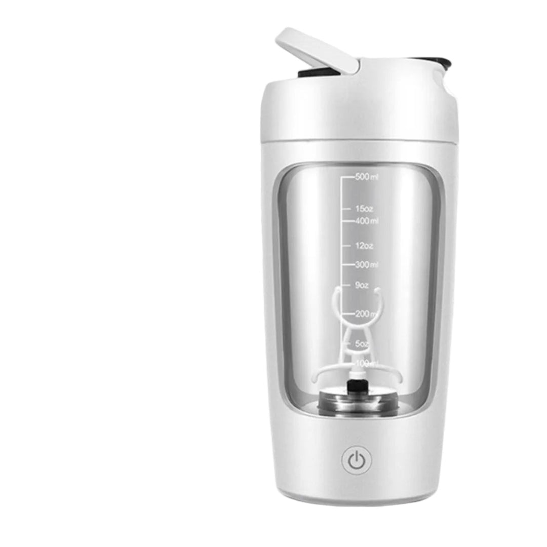 Praktischer elektrischer Getränkemixer für Sportnahrung, Proteinshakes und Smoothies, leicht zu reinigen.