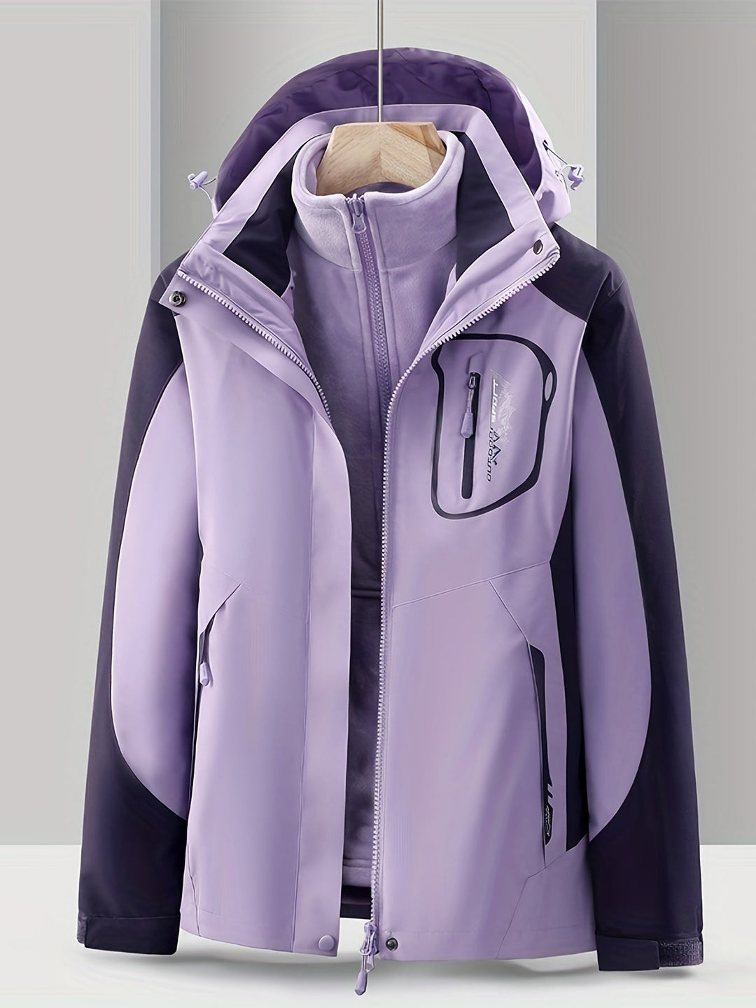 Damen Outdoor Jacke, 3-in-1: Schutz vor Wind und Regen. Perfekt für Wanderungen, Trekking & Alltag bei jedem Wetter.