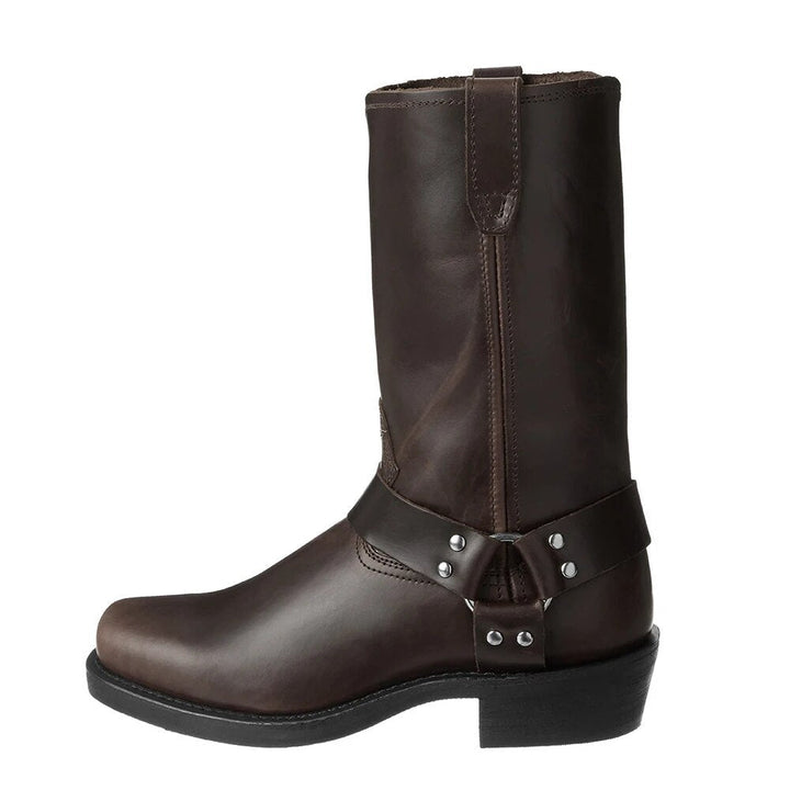 Hochwertiger Herren Cowboystiefel Darius aus echtem Leder, ideal für Abenteuer. Stilvolle & robuste Winterstiefel.