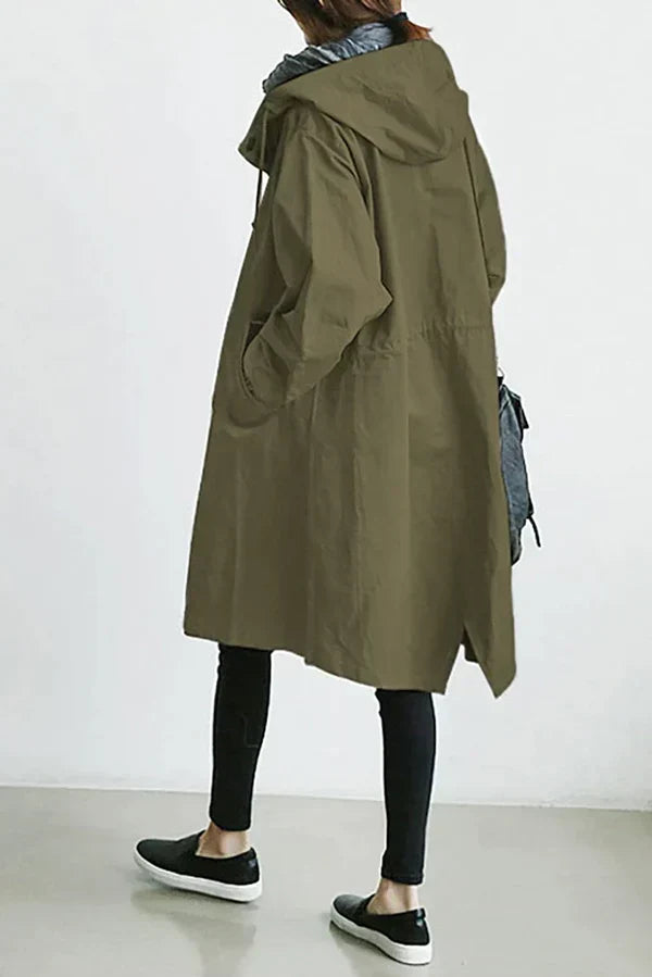Moderner Damen Funktions-Regenmantel, leicht, elegant und wasserabweisend, vielseitige Übergangsjacke.