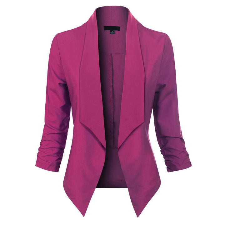 Stylischer Damen-Langarm-Blazer, offen geschnitten, vielseitig einsetzbar, Business & Casual.