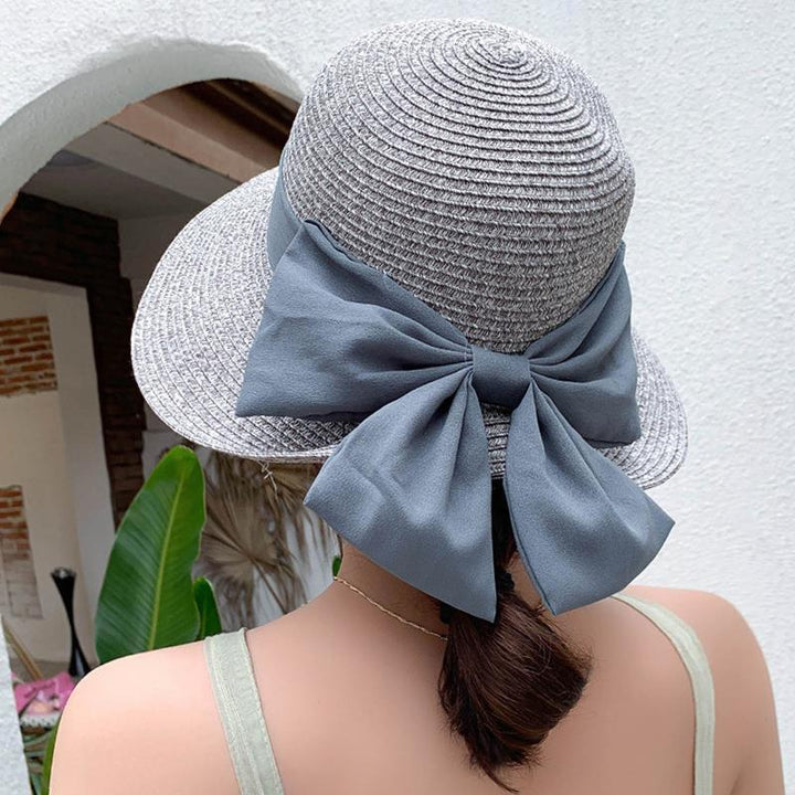 Atmungsaktiver Damen Sommer-Sonnenhut "Monica" in Beige mit breiter Krempe für optimalen UV-Schutz.