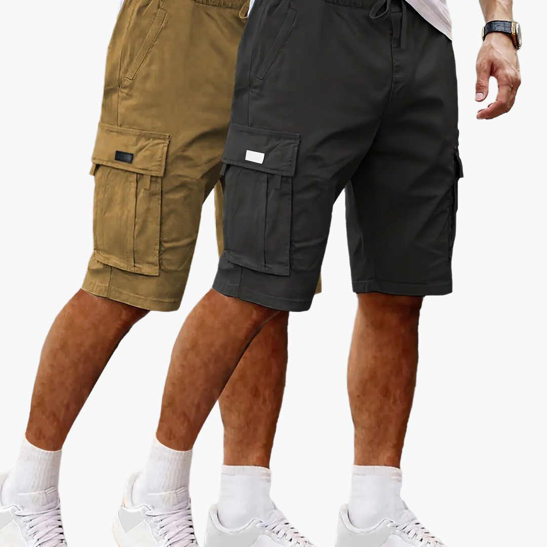 Herren Cargo Shorts Set, strapazierfähig und komfortabel für Freizeit, Sport und Outdoor. [[lstfy-media:12]]