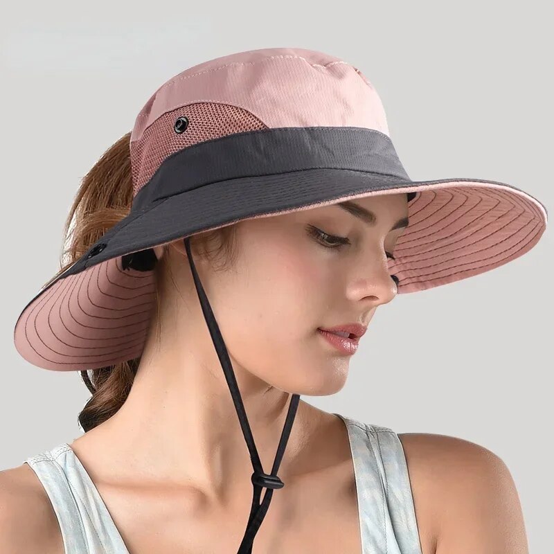Eleganter Damen UV-Schutz Sonnenhut "Livia" mit breiter Krempe, ideal für Sommer & Strand.