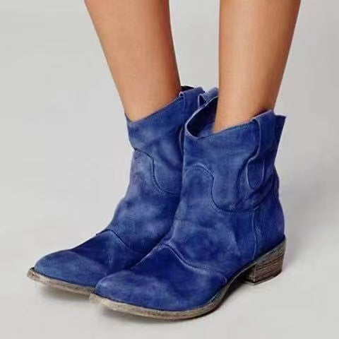Stylische Damen Stiefeletten mit Blockabsatz, perfekt für elegante Alltags-Outfits. Bequem & modern.