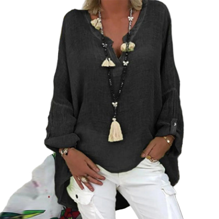 Kurzarm-Damenbluse, klassisch elegant, bequem und leicht für Sommer und Frühling. Stylisches Oberteil.