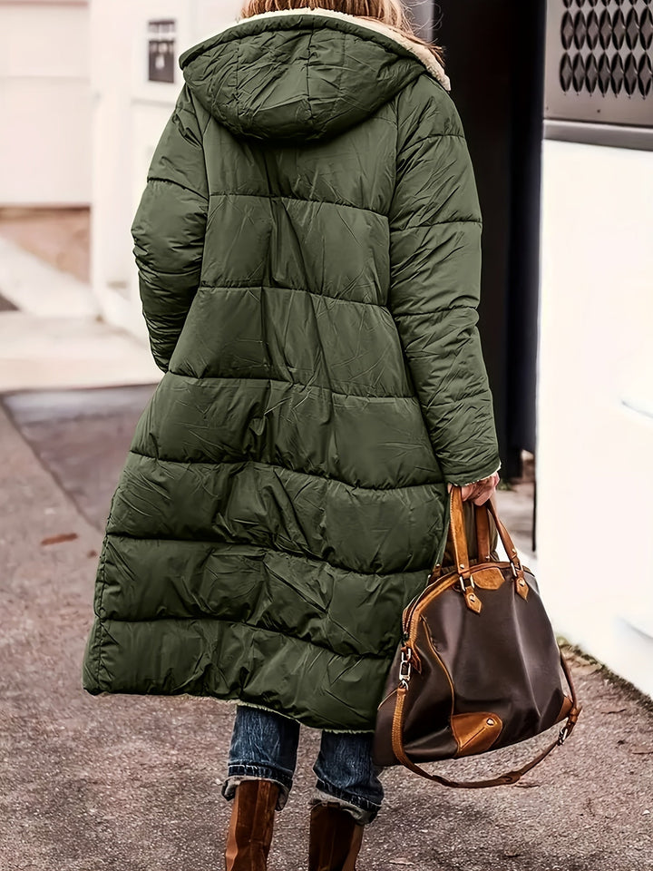 Klara: Lange, elegante Damenjacke im Herbst-Look, vielseitig kombinierbar als Übergangsjacke.
