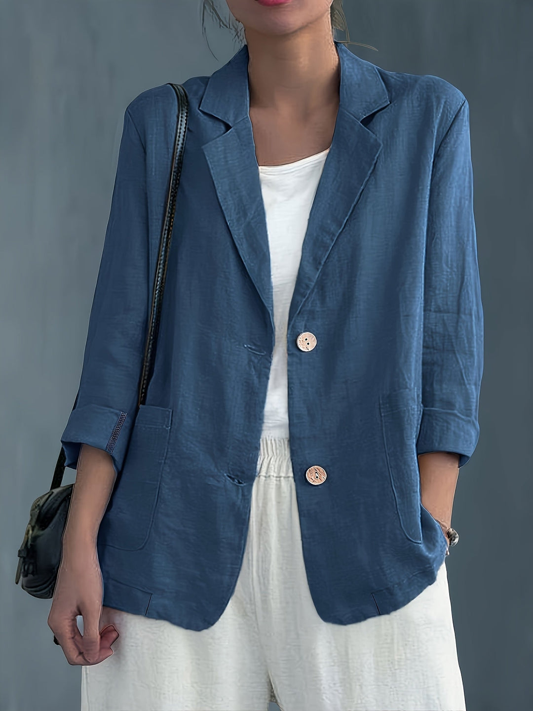 Bequeme Damen Freizeit Jacke, eleganter Blazer für stilvolle Alltags- und Frühlingsmode.