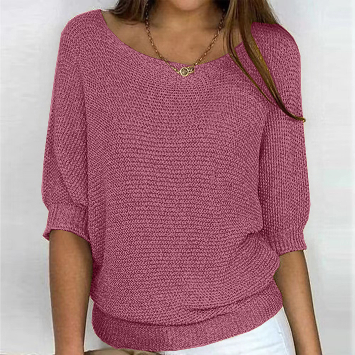 Damen Strickpullover in vielen Farben. Stilvoller, bequemer Rundhals-Pullover, ideal für Herbst- & Frühlingsmode.