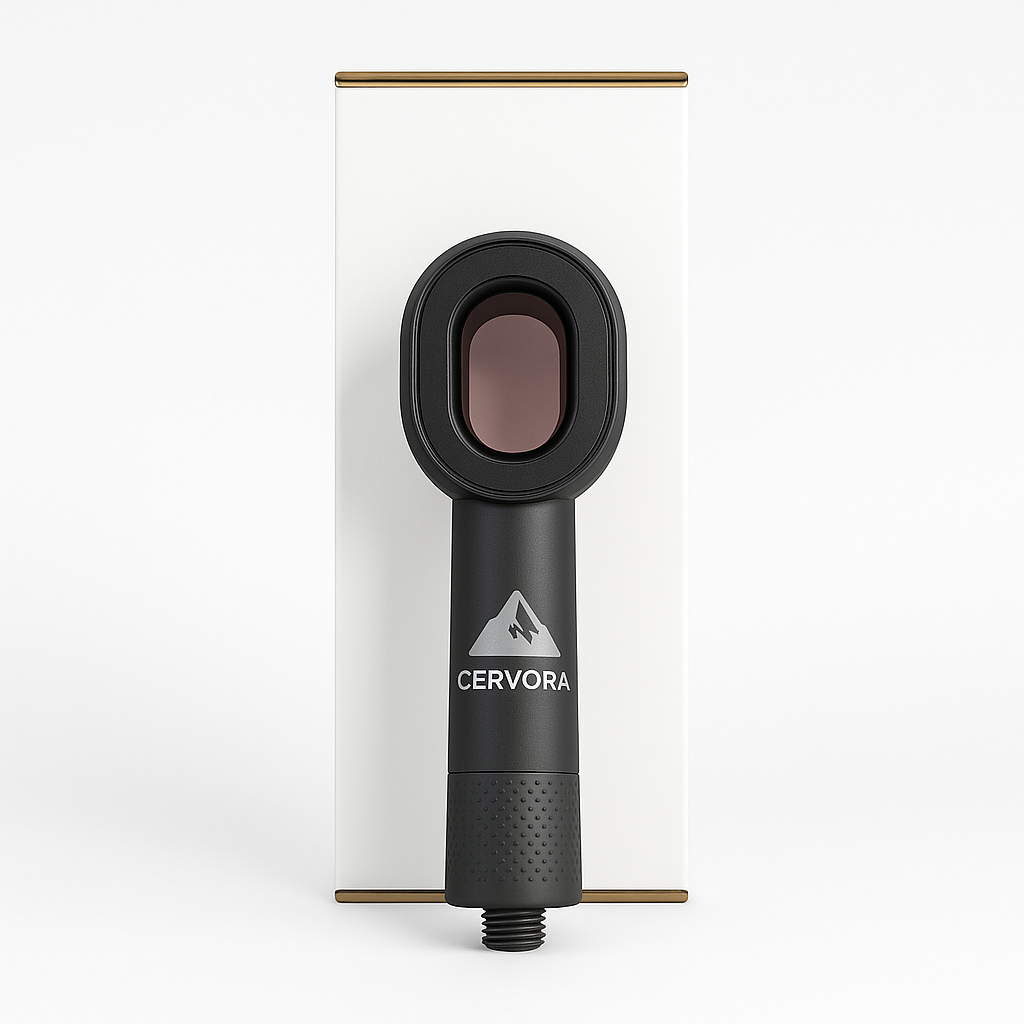 Eleganter Duschkopf 3-in-1 mit integriertem Filter für reines Wasser, ideal für Haut- & Haarpflege im Bad.