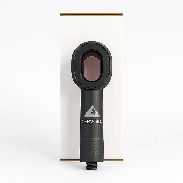 Eleganter Duschkopf 3-in-1 mit integriertem Filter für reines Wasser, ideal für Haut- & Haarpflege im Bad.