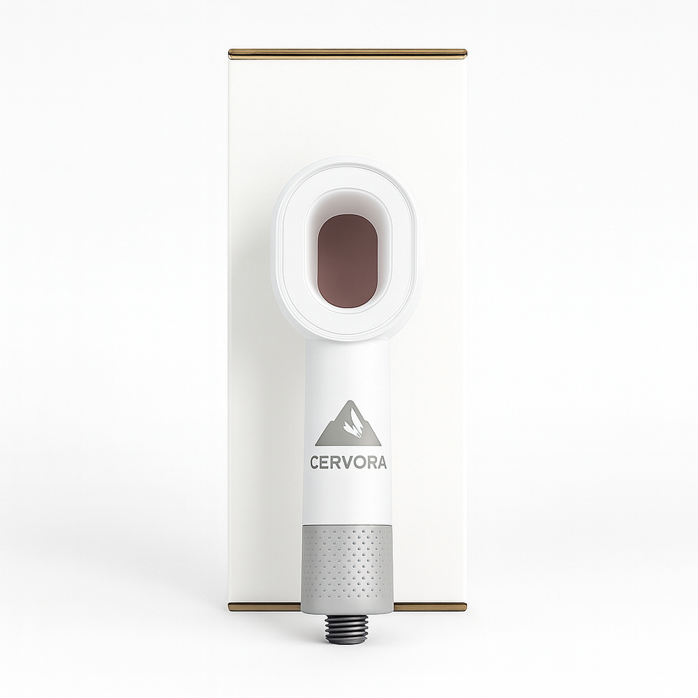 Moderner Duschkopf mit Kalkschutz-Filter, verbessert Wasserqualität & Wasserdruck für entspanntes Wellness-Duschen.