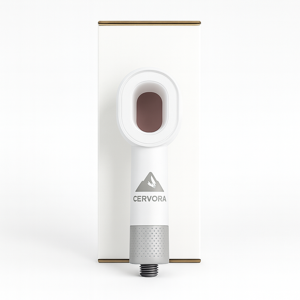 Moderner Duschkopf mit Kalkschutz-Filter, verbessert Wasserqualität & Wasserdruck für entspanntes Wellness-Duschen.