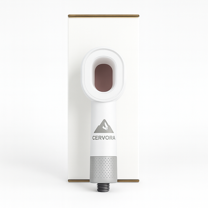 Moderner Duschkopf mit Kalkschutz-Filter, verbessert Wasserqualität & Wasserdruck für entspanntes Wellness-Duschen.