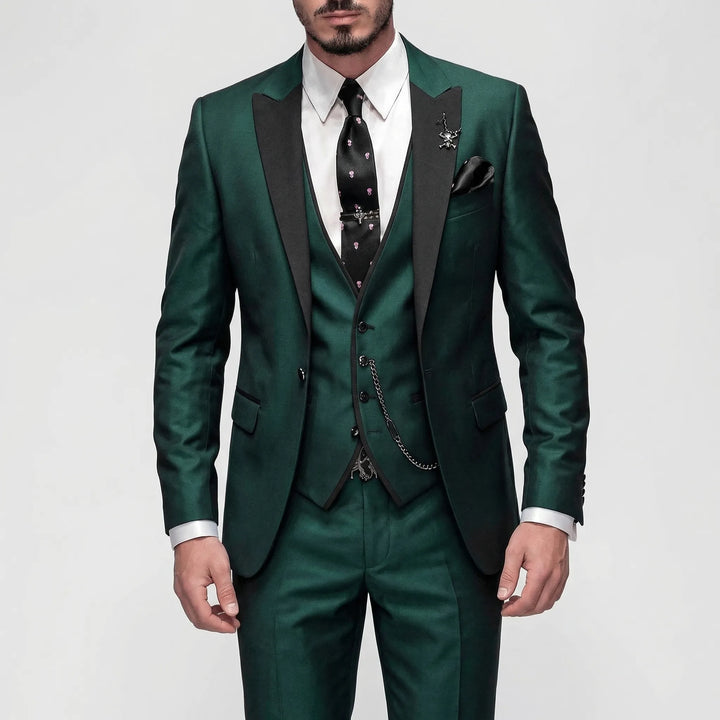 Herren Slim-Fit Anzug 'Seth' 3-teilig, elegant & modern. Perfekt für Businessmeetings oder festliche Anlässe.