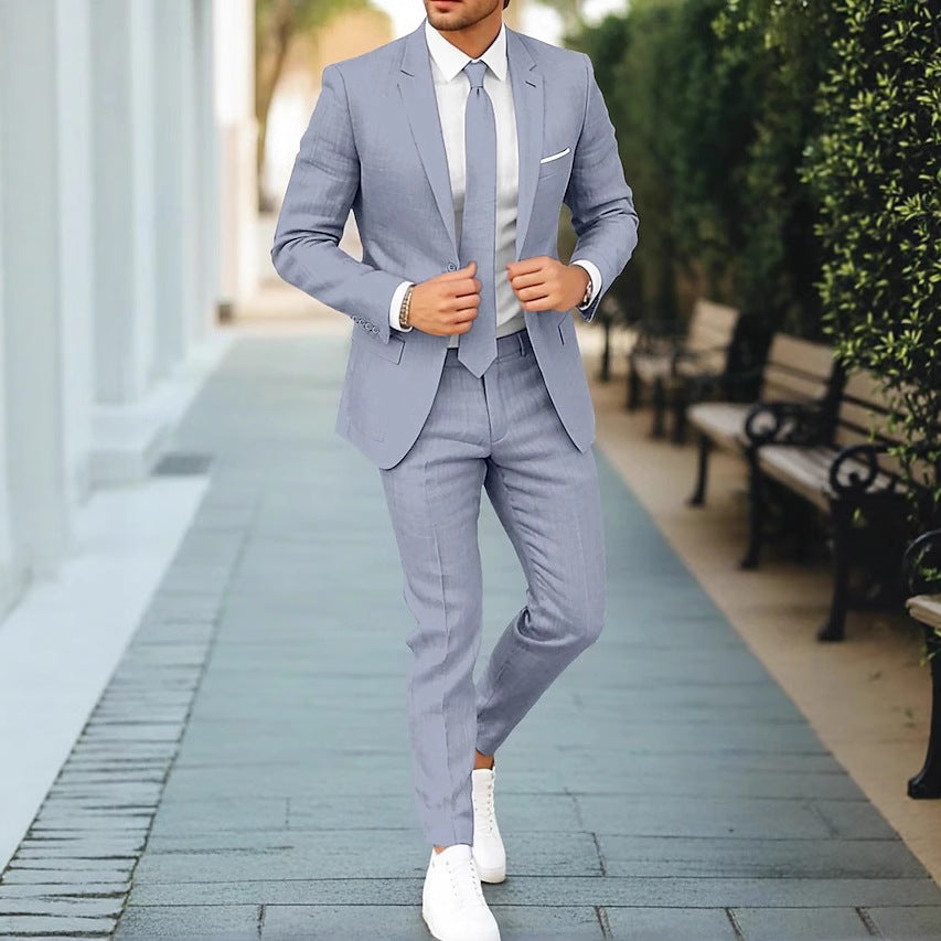 Eleganter Herrenanzug für Frühling & Sommer. Leichter, bequemer Zweiteiler, ideal für warme Tage.