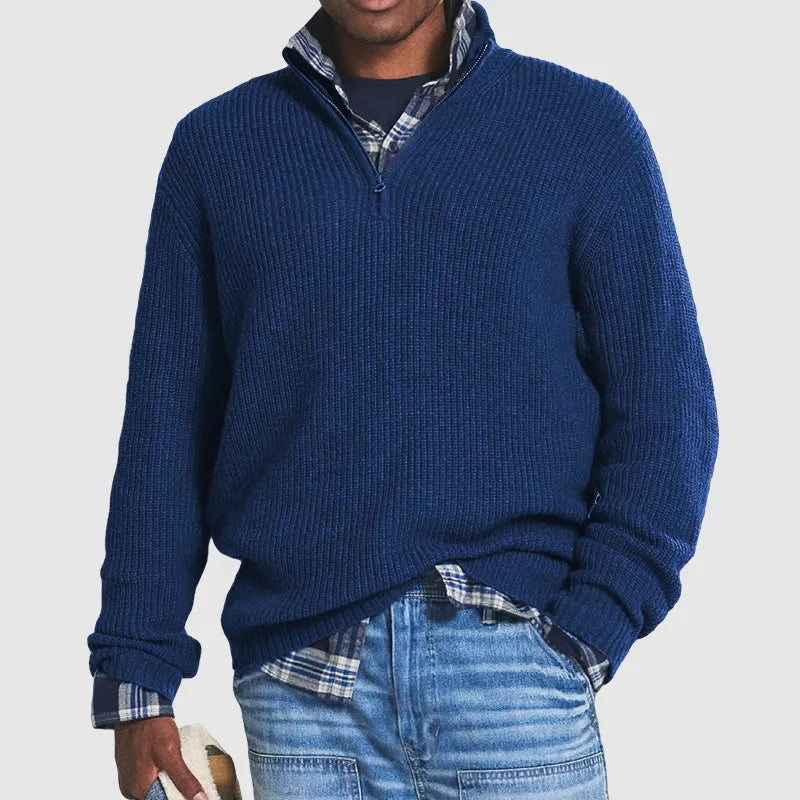Ultraweicher Herren Langarm-Pullover, warm und stilvoll. Ideal für Business, Freizeit und besondere Anlässe.