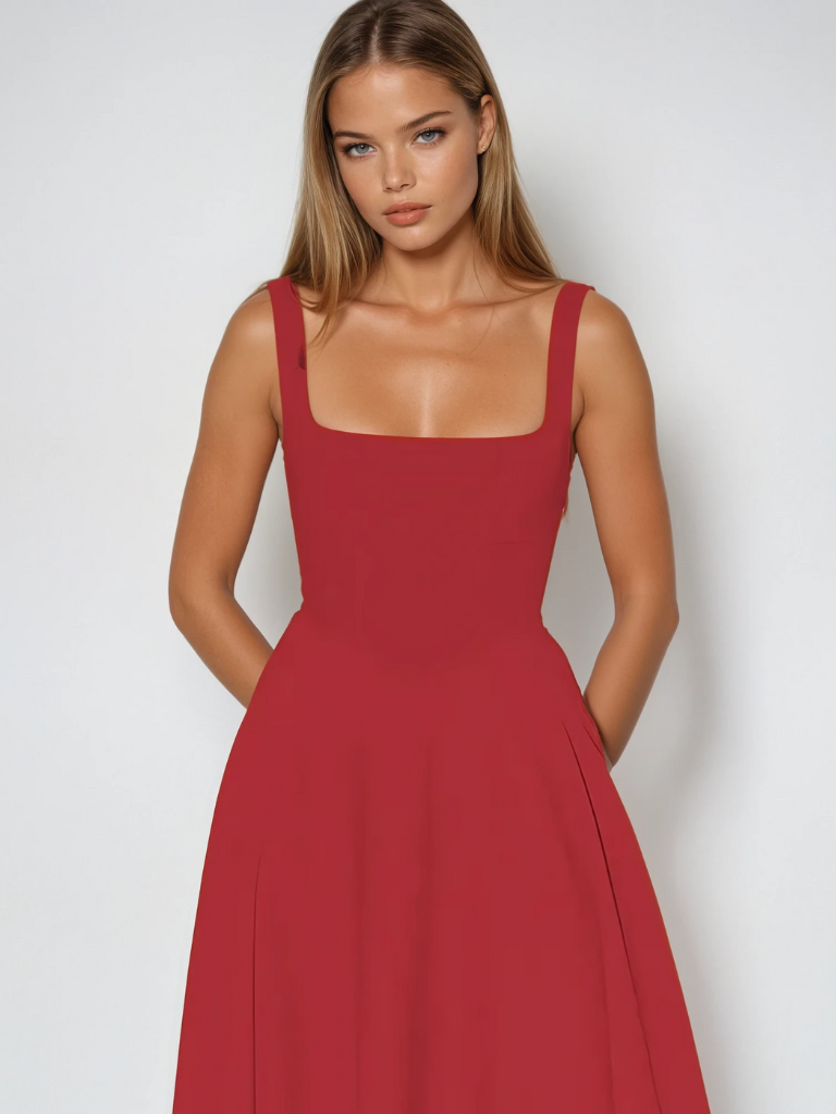Elegantes Damen Herbstkleid A-Linie, bequem, für festliche Anlässe.