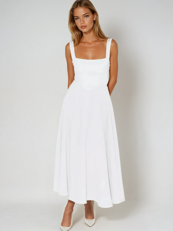 Damen Midikleid A-Linie, stilvoll, Herbst, elegant, perfekt für formelle Anlässe.