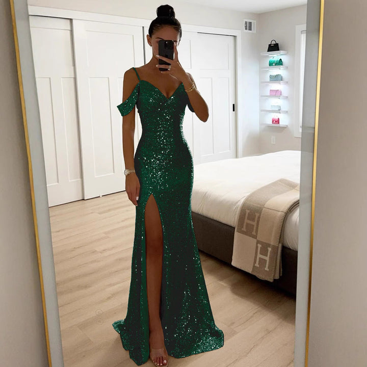 Glamouröses Abendkleid für Damen, Cocolli, mit schmeichelhaftem Schnitt und Beinschlitz, perfekt für Abendmode.