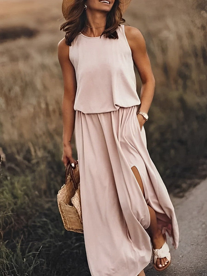Luftiges Sommerkleid für Damen, ärmellos. Ideal für heiße Tage, Strand & entspannte Sommeroutfits.