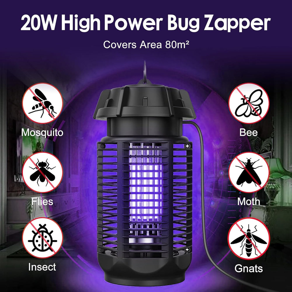 Wasserdichter (IPX4) elektrischer Mückenstopper von Zeytra zur Schädlingsbekämpfung im Garten, auf Terrasse und im Haus.