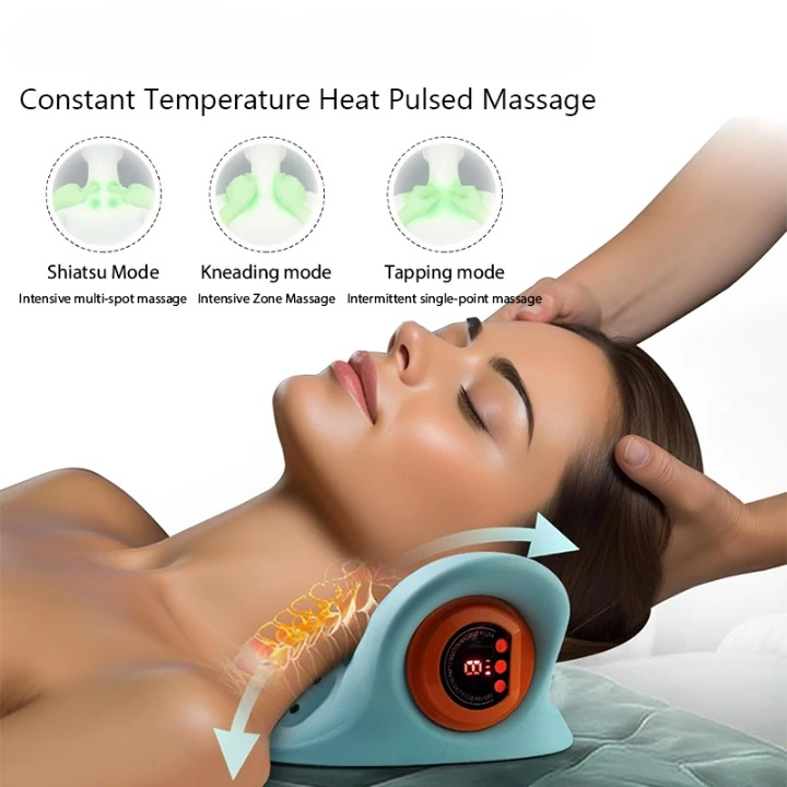 Ergonomisches Massagekissen Lyra für Nacken- und Schulterentspannung bei Verspannungen.