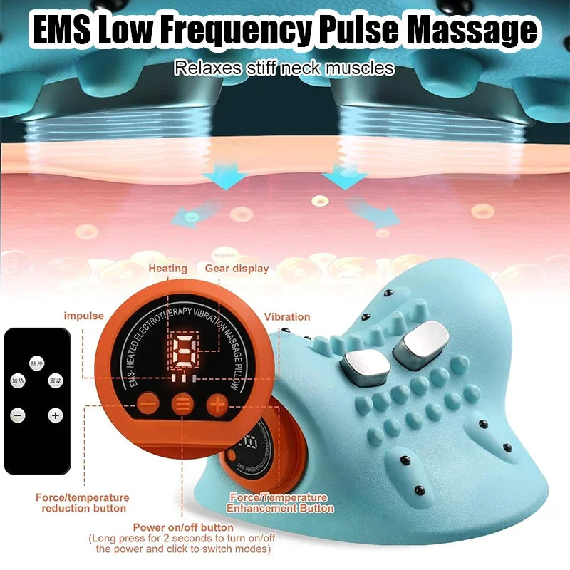 Lyra Nacken- & Schultermassagekissen mit einstellbarer Traktion und Vibration für tiefe Entspannung.
