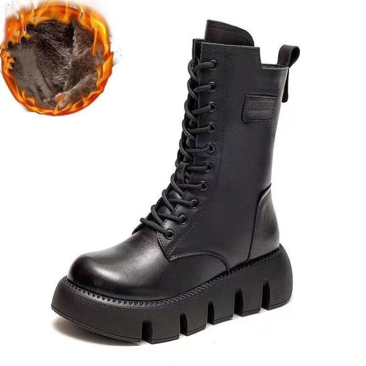 Stilvoller brauner Damen Ortho-Komfort Winterstiefel für Fußgesundheit & bequemes Gehen.